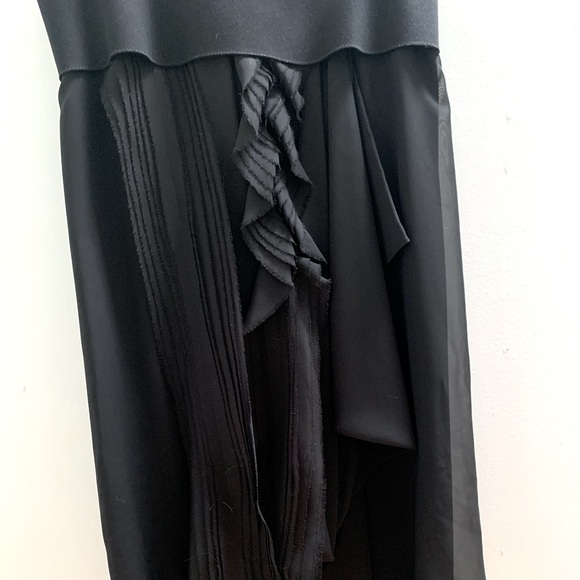Silk chiffon dress and stretch leather detailing - Picture 3 of 6
